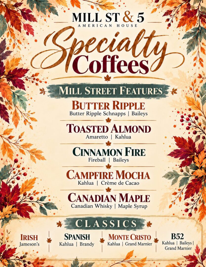 Mill St & 5 Specialty Coffees (1)