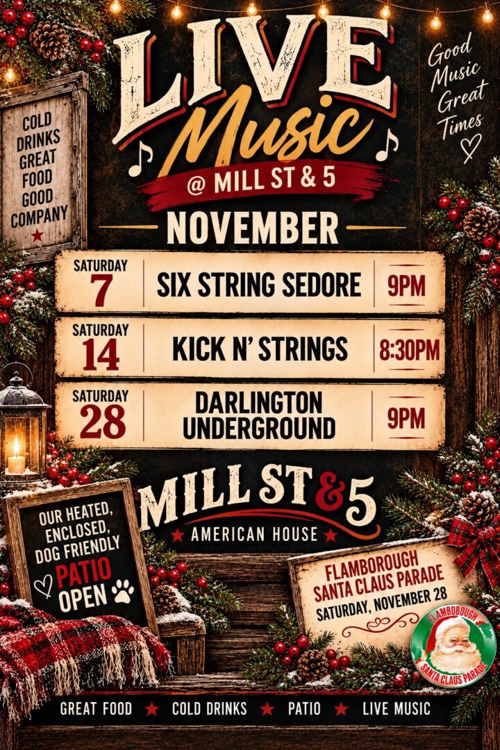 November Live Music & Holiday Patio