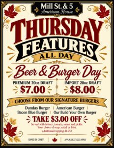 Vintage Thursday Beer & Burger Poster